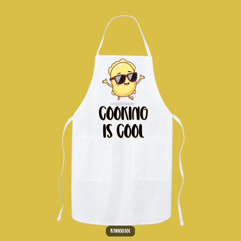 Funny Ravioli Sunglasses Hop Apron - Cook in Cool Pasta Style