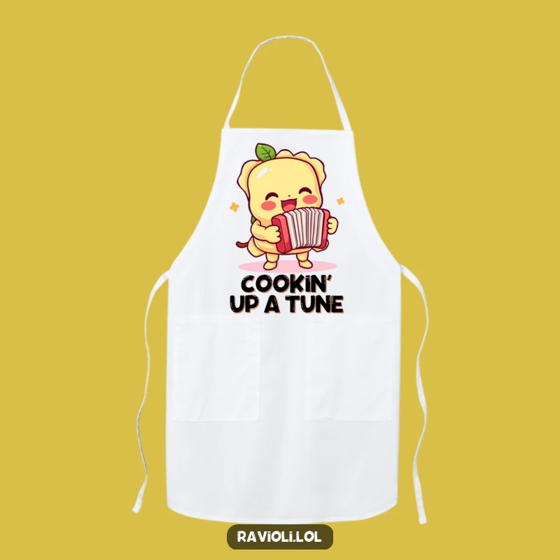Funny Ravioli Accordion Apron - Cook and Play with Humorous Style