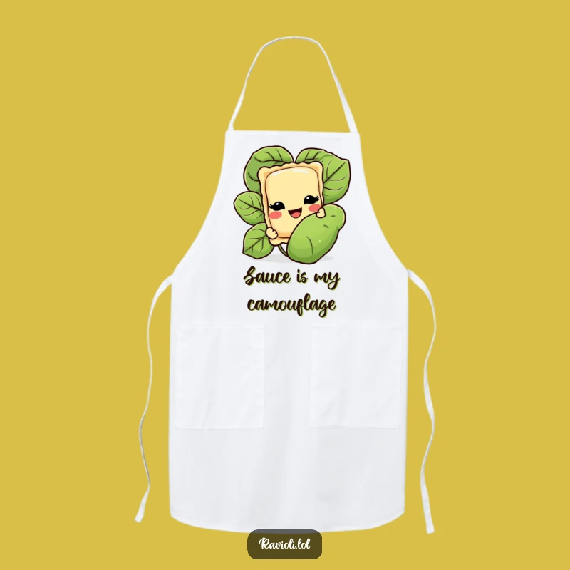 Funny Ravioli Basil Chef Apron - Hilarious Italian Cooking Gift