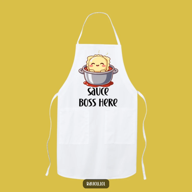 Funny Ravioli Chef Apron - Hilarious Silly Face Cooking Gift