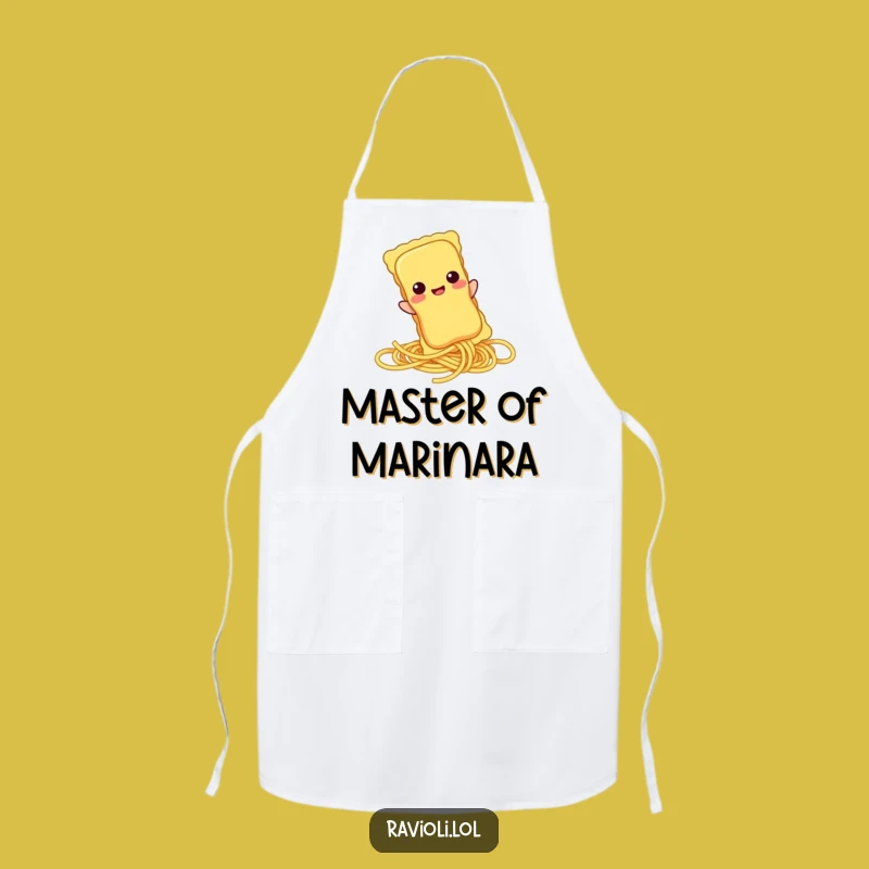 Funny Ravioli Spaghetti Slide Apron - Chef's Hilarious Kitchen Gear