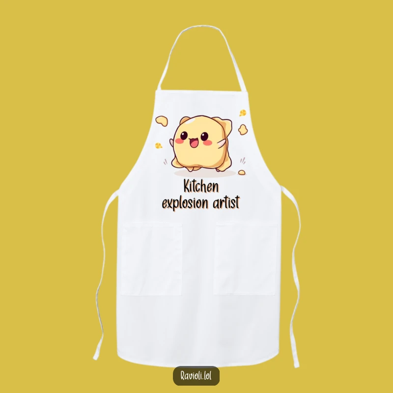 Funny Tripping Ravioli Apron - Chef's Pasta Spill Fun!