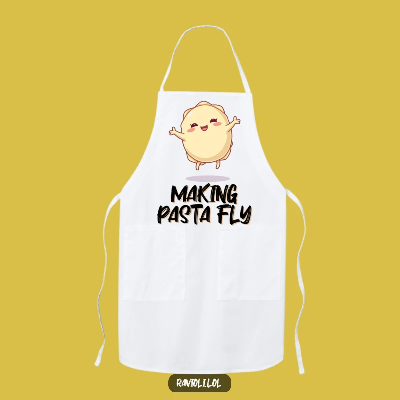 Funny Ravioli Cartwheel Apron: Cook with Pasta Joy and Tiny Legs