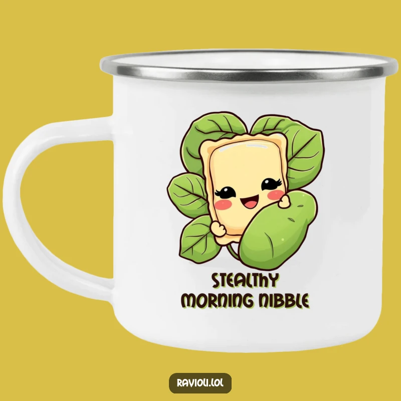 Funny Ravioli Basil Adventure Mug - Outdoor Italian Camp Gift