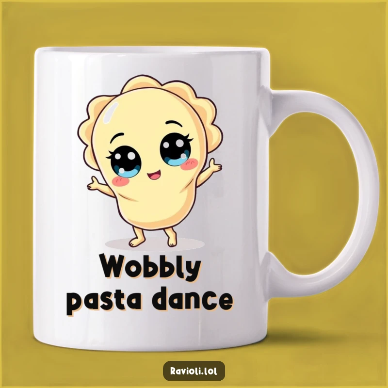 Funny Dancing Ravioli Mug: Get Your Groove On with Pasta