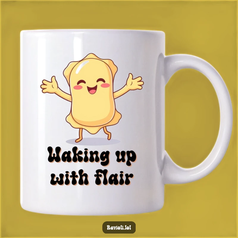 Funny Dancing Ravioli Mug - Hilarious Italian Foodie Gift for Groovy Mornings