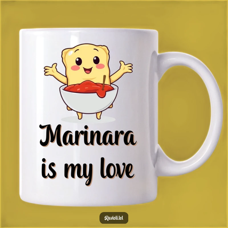 Funny Ravioli Marinara Hug Mug - Hilarious Italian Sauce Lover Gift