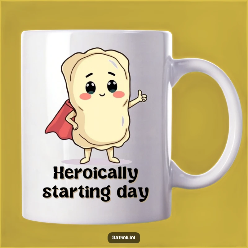 Funny Ravioli Hero Mug: A Hilarious Gift for Pasta Lovers & Superfans