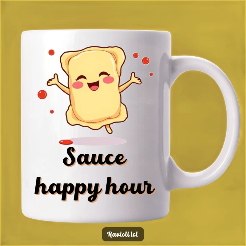 Funny Ravioli Dance Party Mug - Joyful Italian Food Celebrate Gift