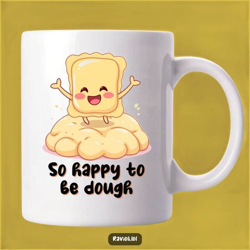Funny Ravioli Dough Bounce Mug: Enjoy Italian Fun