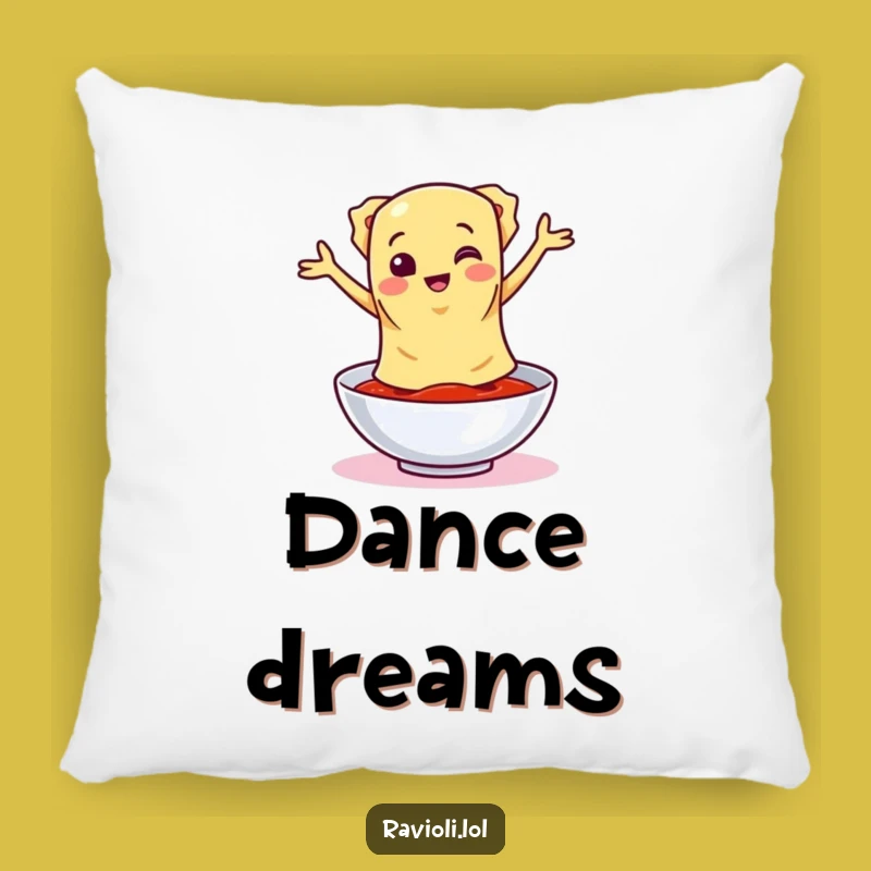 Funny Ravioli Sauce Dance Pillow - Cozy Comfort & Celebratory Humor Gift
