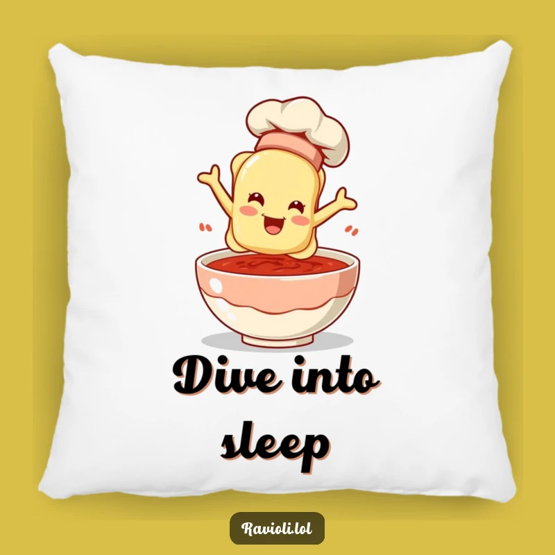 Funny Chef Ravioli Pillow: Snuggle with Culinary Joy in This Hilarious Funny Gift
