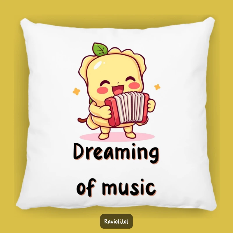 Funny Ravioli Accordion Pillow - Soft Comfort with a Musical Twist