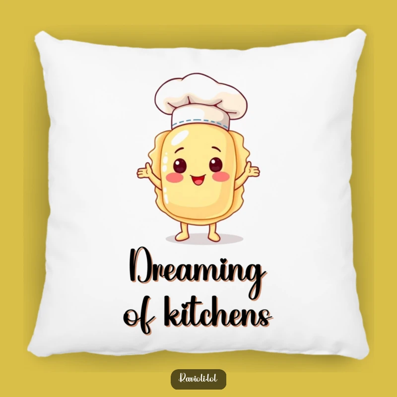 Funny Ravioli Chef Hat Pillow - Cozy Culinary Statement Gift