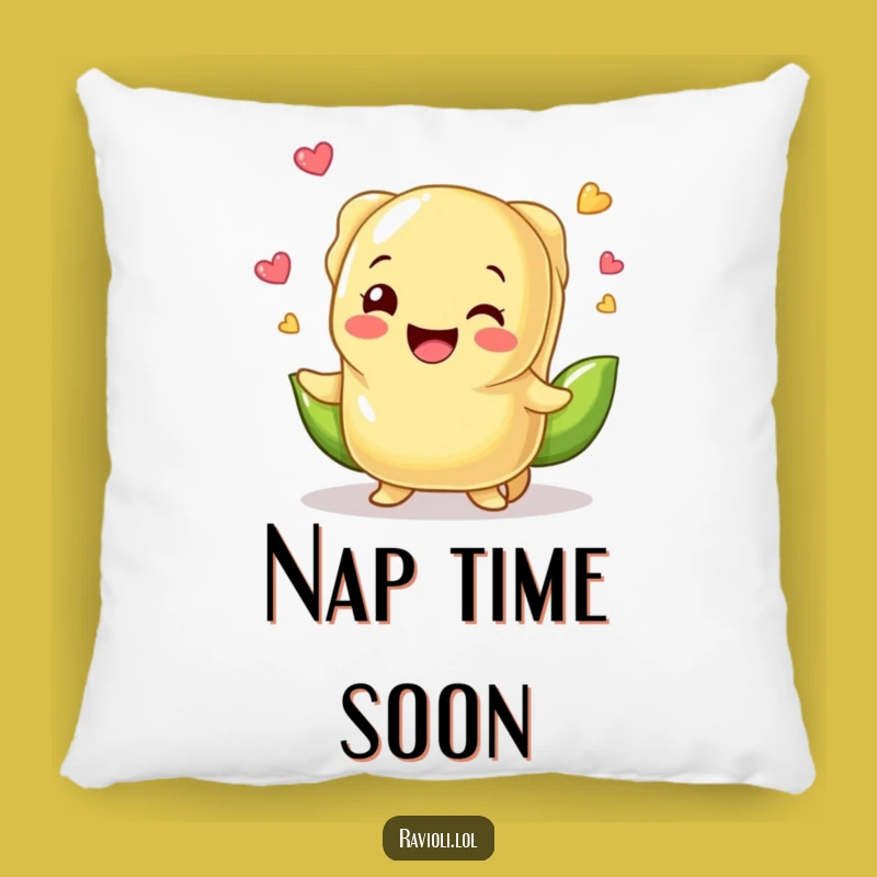 Funny Ravioli Juggling Peas Pillow - Comfy & Hilarious Home Decor Gift