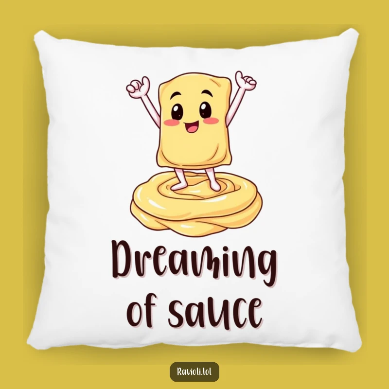 Funny Ravioli Victory Pillow - Cozy Italian Celebration Comfort Gift