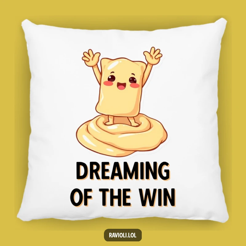 Funny Ravioli Victory Swirl Pillow - Cozy Cushion for Pasta Celebrations