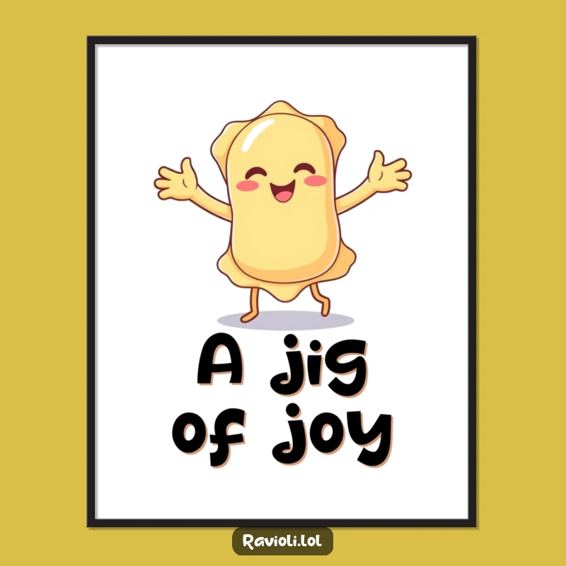 Funny Dancing Ravioli Digital Art - Instant Hilarious Wall Decor Download