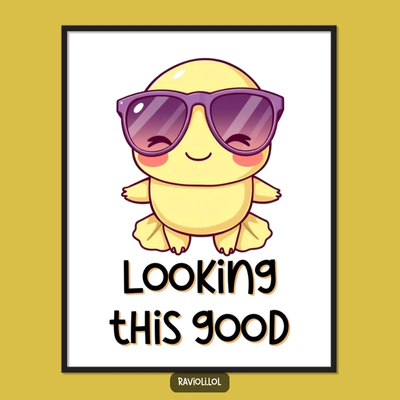 Funny Cool Ravioli Sunglasses Digital Art - Instant Winking Style
