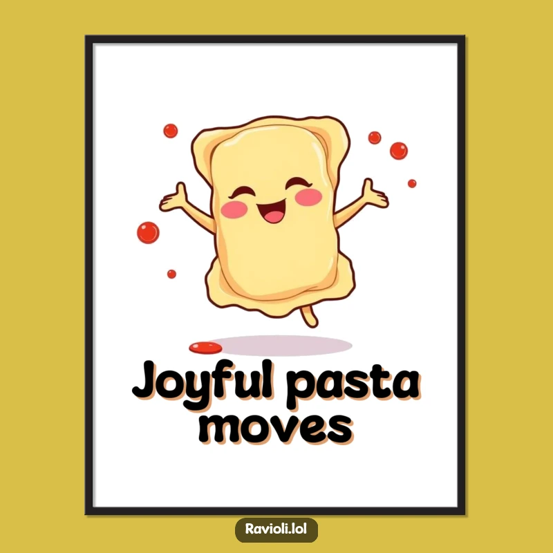 Funny Ravioli Dance Digital Print - Italian Art Party Download