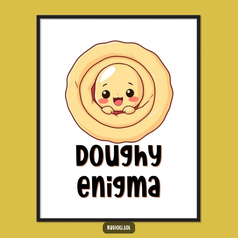 Funny Ravioli Dough Swirl Digital Art: Instant Playful Cartoon Download Gift
