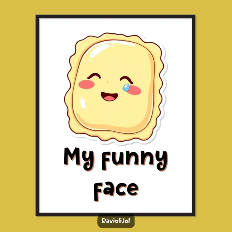 Funny Ravioli Giggling Tear Digital Art - Instant Joyful Decor Gift