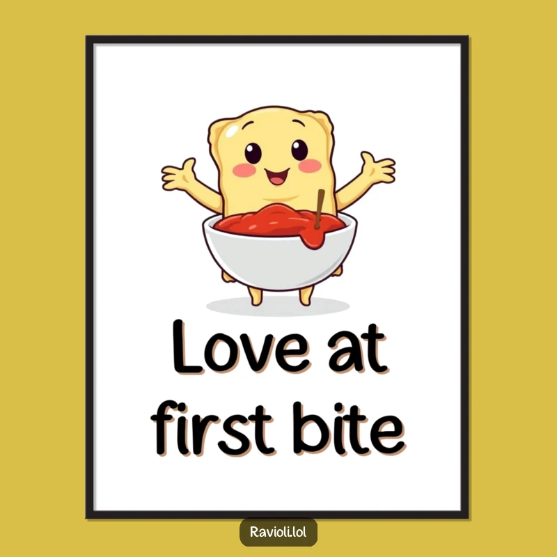 Funny Ravioli Marinara Digital Print - Italian Art Lover Download