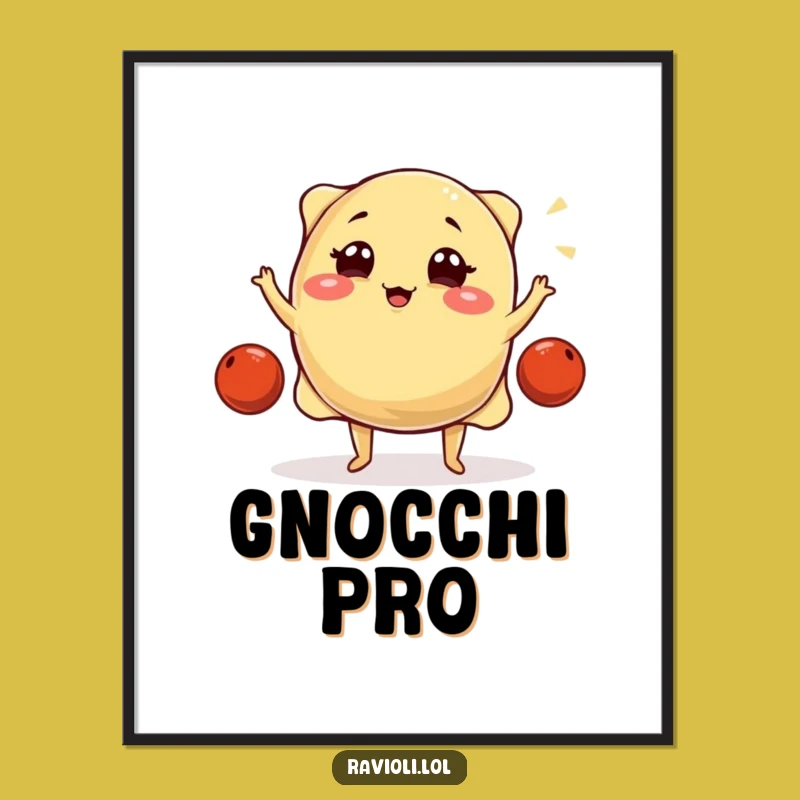 Funny Juggling Ravioli Digital Art: Instant Download Fun & Hilarious Funny Gift!