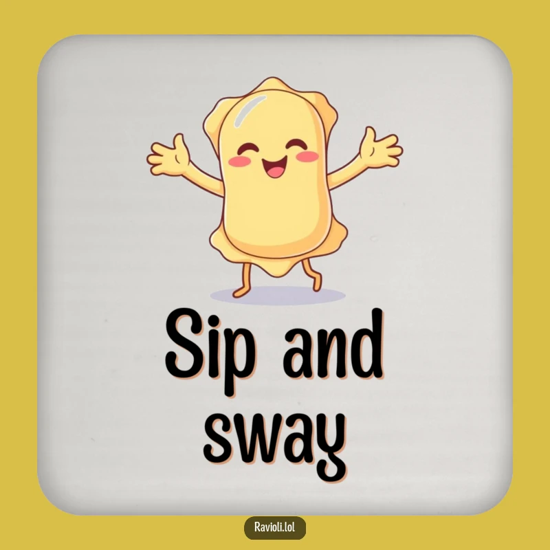 Funny Dancing Ravioli Coaster - Hilarious Protection for Your Surfaces