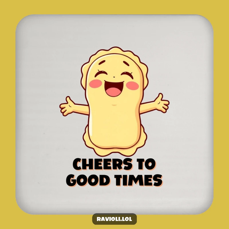 Funny Laughing Ravioli Coaster - Hilarious Protection for Your Surfaces