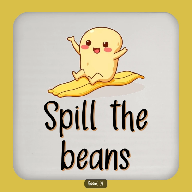 Funny Ravioli Banana Slip Coaster: Protect Surfaces with Cartoon Humor Gift