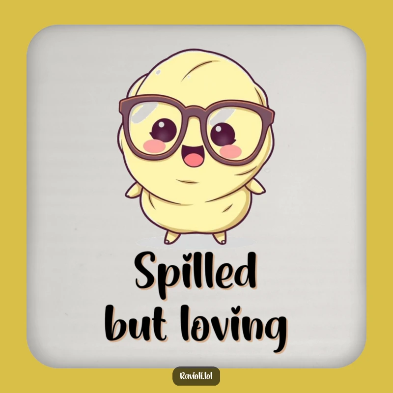 Funny Ravioli Coaster: Tripping Character Protection, Hilarious Tabletop Gift