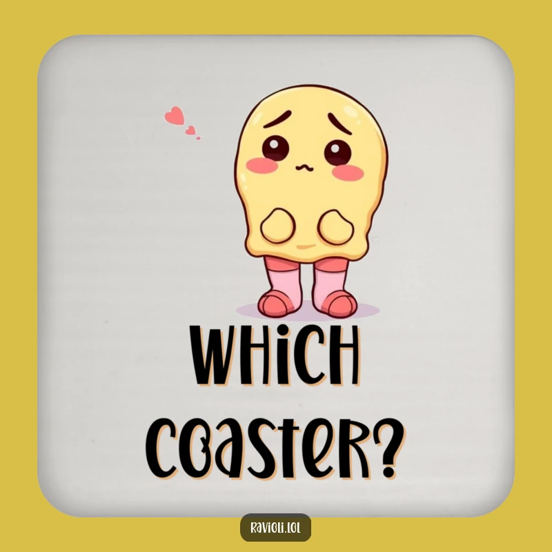 Funny Ravioli Mismatched Socks Drink Coaster - Protect Surfaces with Quirky Charm Gift