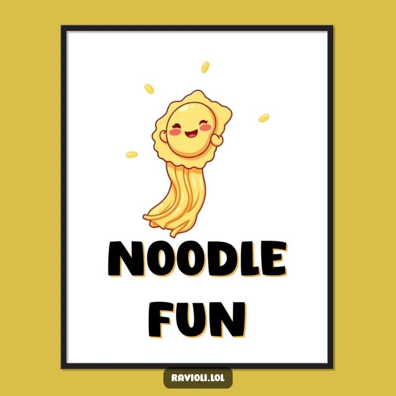 Funny Giggle Ravioli Poster: Add Playful Fun to Walls with This Hilarious Funny Gift Art