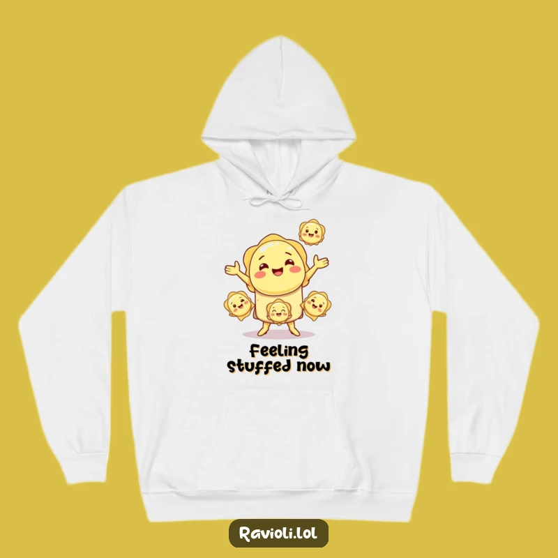 Funny Ravioli Juggling Hoodie: Cozy Carbs, Ultimate Humorous Gift