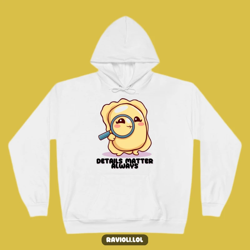 Funny Detective Ravioli Hoodie: Pasta's Keen Eye, Ultimate Funny Gift for Cozy Investigators