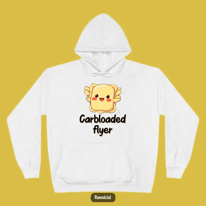 Funny Ravioli Flying Hoodie: Cozy Pasta Wings Sweatshirt, Ideal Gift