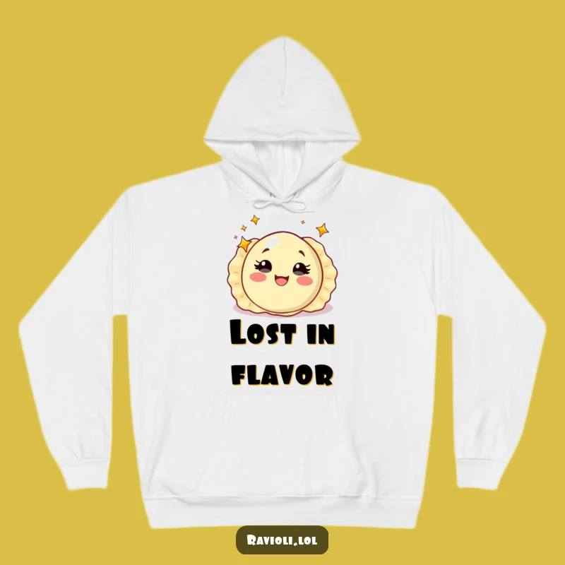 Funny Starry Eyed Ravioli Hoodie: Cozy Italian Pasta Dreams, Enchanting Humorous Gift