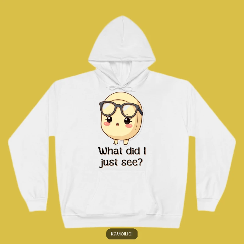 Funny Surprised Ravioli Hoodie - Cozy Big Glasses Funny Gift!