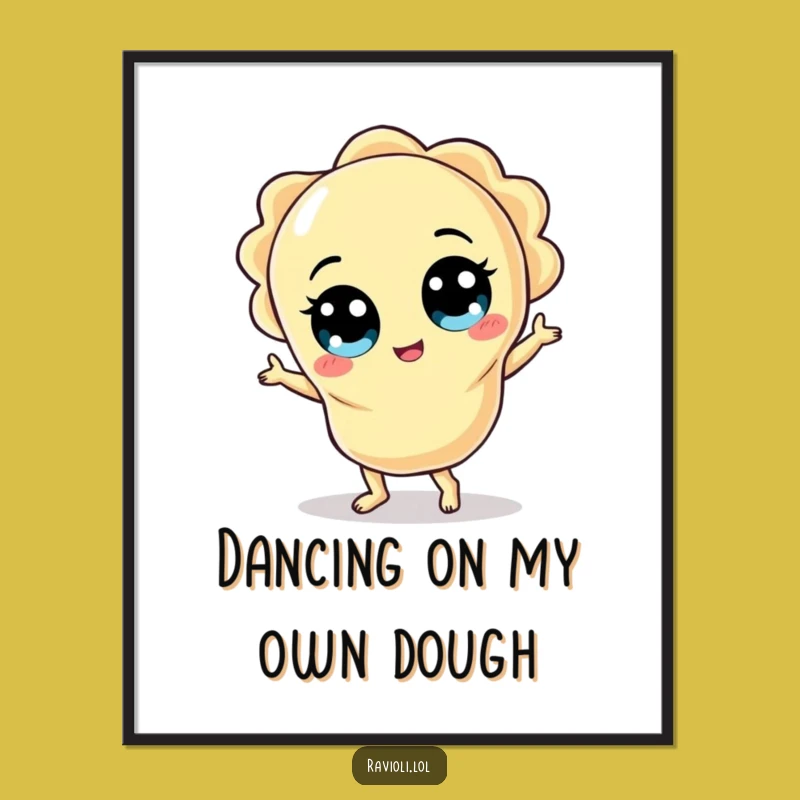 Funny Free Printable Silly Ravioli Art: Cute Decor Downloadable Gift for Foodie Fun