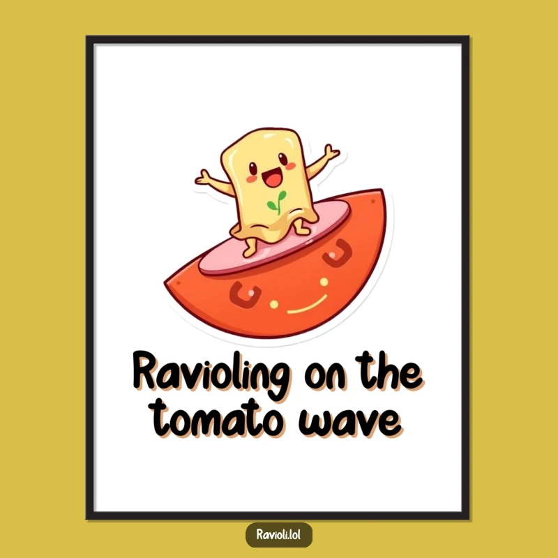Free Printable Wall Art: Rad Ravioli Surfing Art for Your Walls