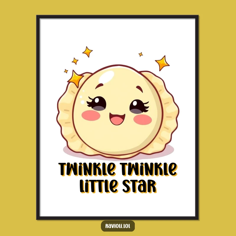 Free Printable Wall Art: Starry-Eyed Ravioli, Whimsical Downloadable Decor for Enchanting Spaces