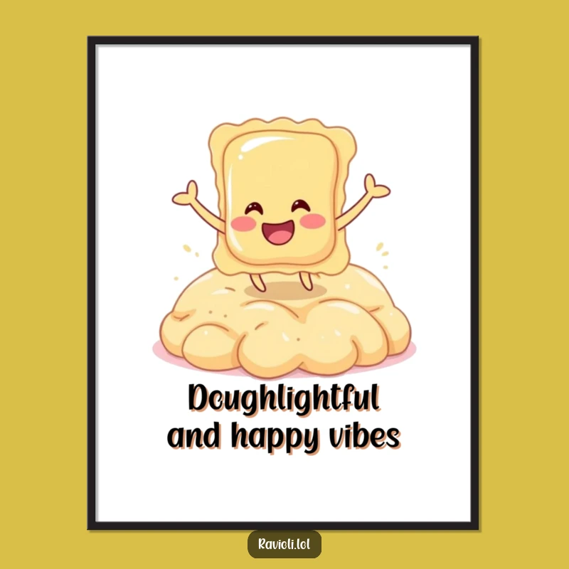 Funny Free Printable Wall Art: Bouncing Ravioli Dough Art Downloadable