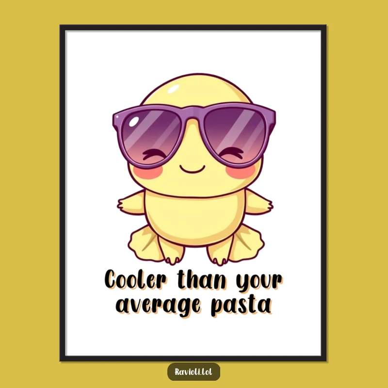 Funny Free Printable Wall Art: Cool Ravioli Sunglasses - Humorous Downloadable Decor