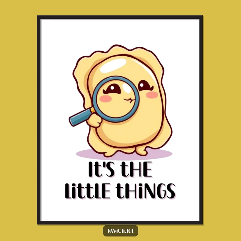 Free Printable Funny Ravioli Wall Art: Detective Pasta Humorous Downloadable Art