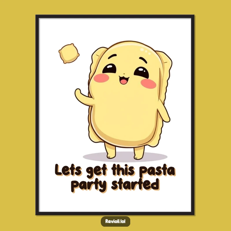 Funny Free Printable Wall Art: Ravioli Toss Humorous Downloadable Art