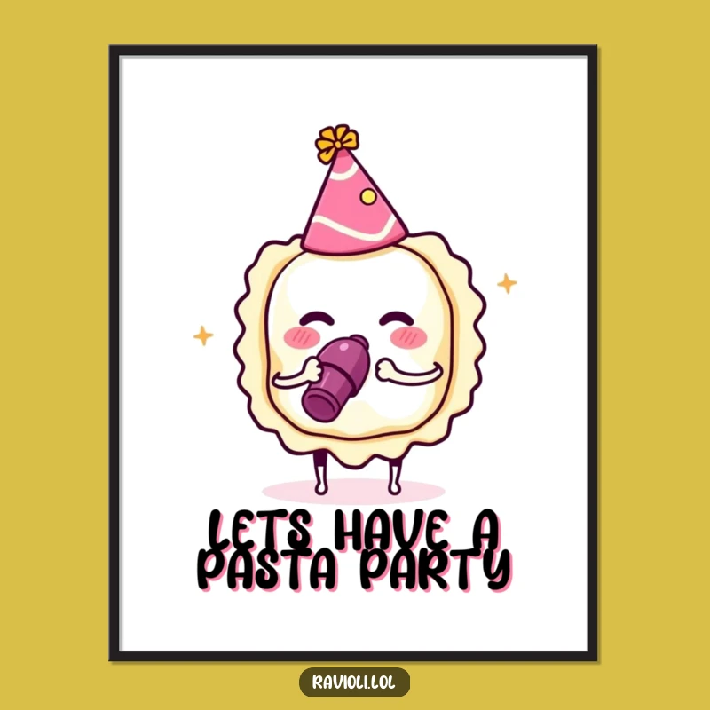 Free Printable Wall Art: Party Ravioli Celebration, Fun Downloadable Decor for Festive Spaces