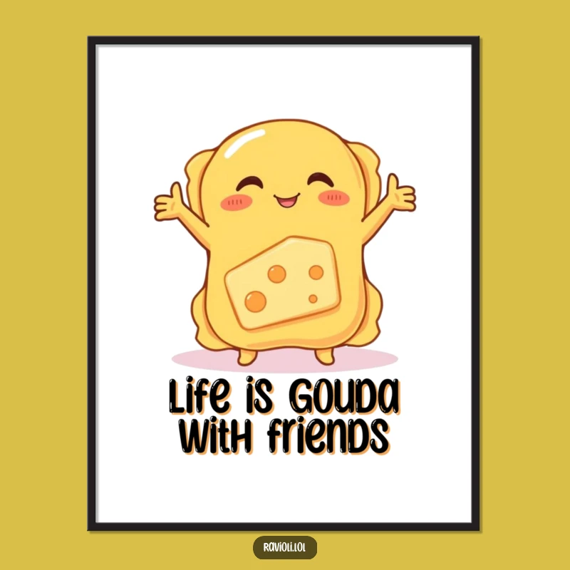 Free Printable Ravioli Hug Art: Hilarious Foodie Downloadable Wall Decor for Your Kitchen
