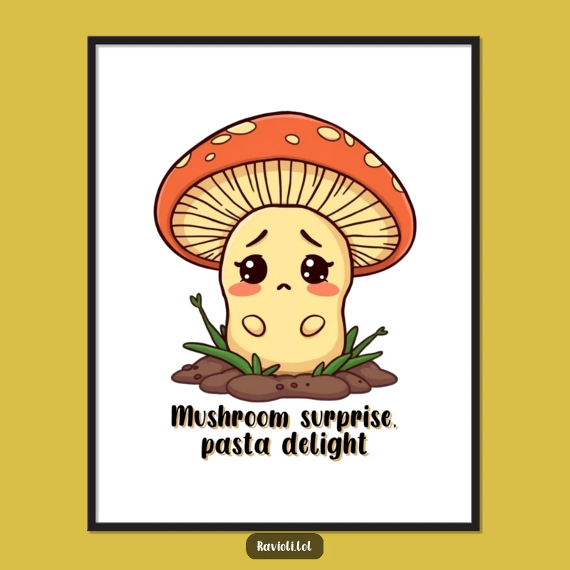 Funny Free Printable Wall Art: Surprised Ravioli, Hilarious Downloadable Decor!