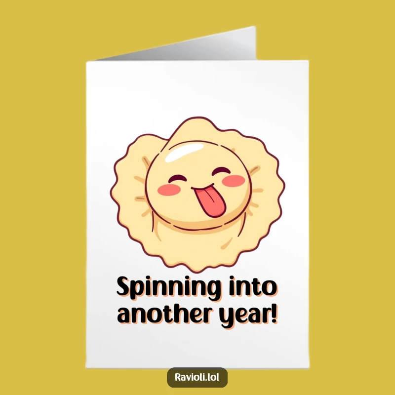 Free Printable Birthday Card: Silly Spinning Ravioli! Downloadable Fun Gift